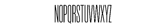 Reel Tall Thin Font UPPERCASE