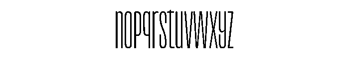 Reel Tall Thin Font LOWERCASE