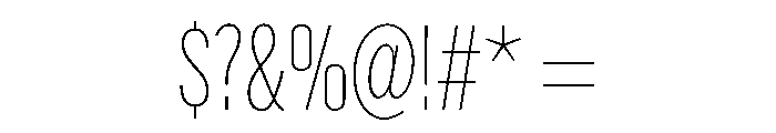 Regrets Thin Font OTHER CHARS