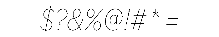 Retros Extra Light Italic Font OTHER CHARS
