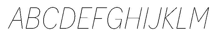 Retros Extra Light Italic Font UPPERCASE