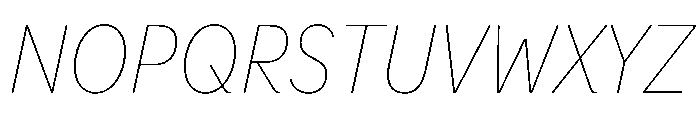 Retros Extra Light Italic Font UPPERCASE