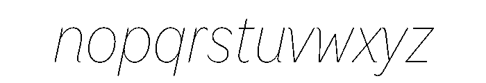 Retros Extra Light Italic Font LOWERCASE