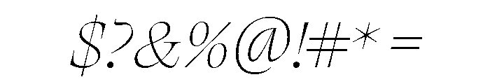 Retros Light Italic Font OTHER CHARS
