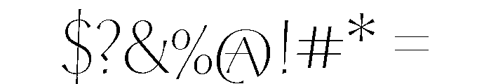 Retros Light Font OTHER CHARS