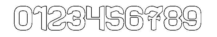RECORD MOMENT-Hollow Font OTHER CHARS