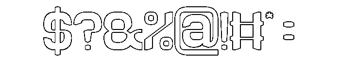 RECORD MOMENT-Hollow Font OTHER CHARS