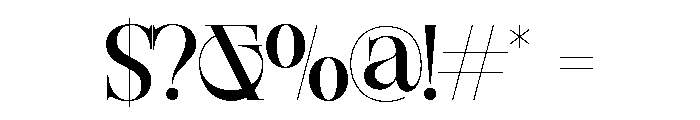REGATA-Regular Font OTHER CHARS