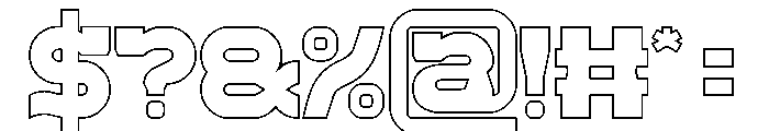 REPLAY-Hollow Font OTHER CHARS