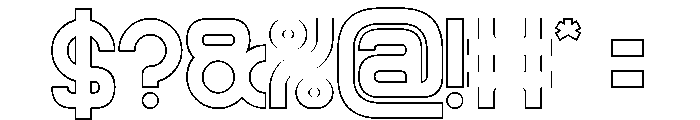 REWRITE FUTURE-Hollow Font OTHER CHARS