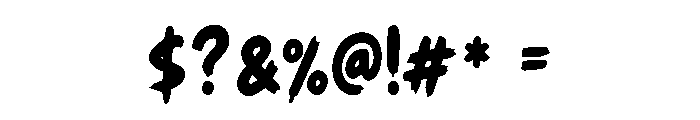 Real Brush Font OTHER CHARS