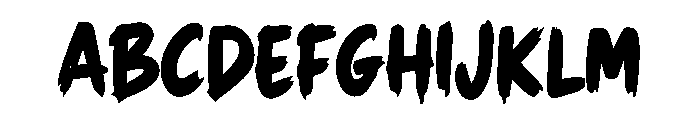 Real Brush Font UPPERCASE