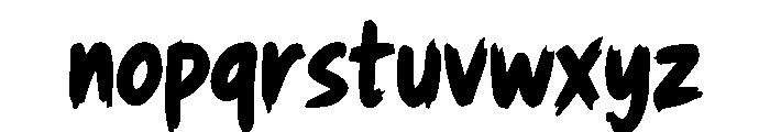 Real Brush Font LOWERCASE