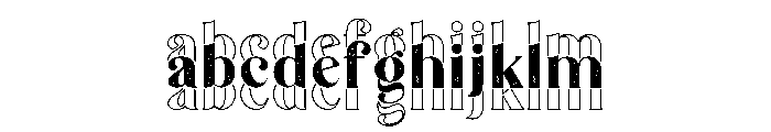 Real Stacked Retro Font UPPERCASE