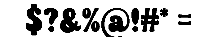 Real Thick Font OTHER CHARS