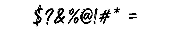 Rebel Brush Font OTHER CHARS