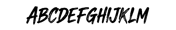 Rebel Brush Font UPPERCASE