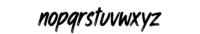 Rebel Brush Font LOWERCASE