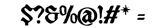 Reblade-Inkbleed Font OTHER CHARS