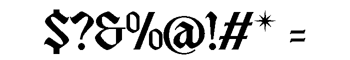 Reblade-Regular Font OTHER CHARS