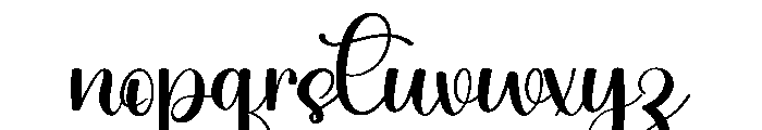 Reception Wedding Font LOWERCASE