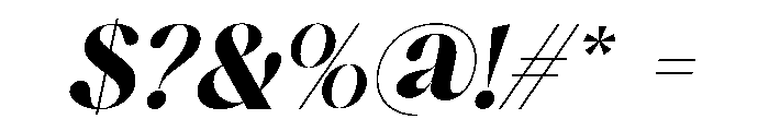 Recoils Oblique Font OTHER CHARS