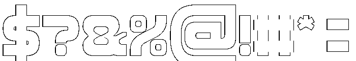 Recorded Intelligence-Hollow Font OTHER CHARS