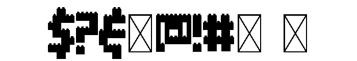 Red White Blue BloCF Font OTHER CHARS