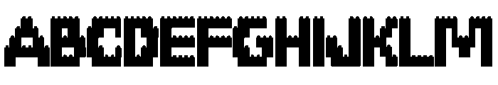 Red White Blue BloCF Font UPPERCASE