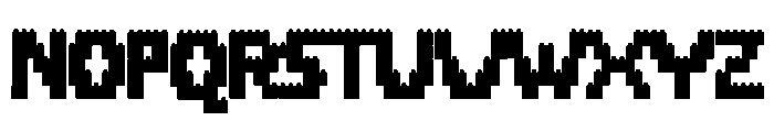 Red White Blue BloCF Font UPPERCASE