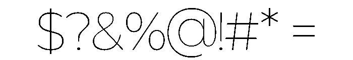 Redpanda Thin Font OTHER CHARS