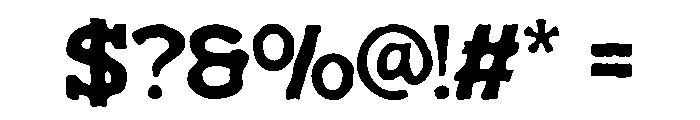 Redtown-Inkbleed Font OTHER CHARS