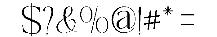 Refhiza Extra Light Font OTHER CHARS