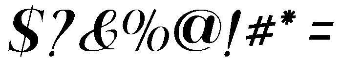 Refhiza Italic Black Font OTHER CHARS