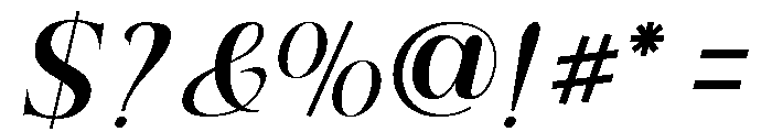 Refhiza Italic Extra Bold Font OTHER CHARS