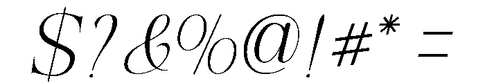 Refhiza Italic Extra Light Font OTHER CHARS