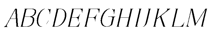 Refhiza Italic Extra Light Font UPPERCASE