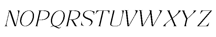 Refhiza Italic Extra Light Font UPPERCASE