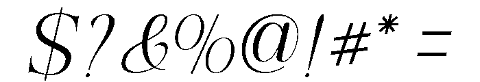 Refhiza Italic Light Font OTHER CHARS