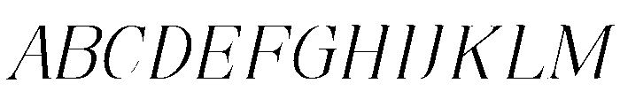 Refhiza Italic Light Font UPPERCASE