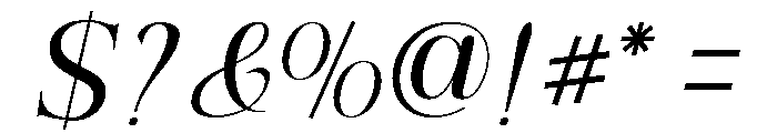 Refhiza Italic Medium Font OTHER CHARS