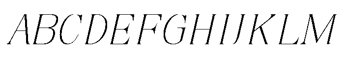 Refhiza Italic Thin Font UPPERCASE