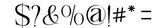 Refhiza-Regular Font OTHER CHARS
