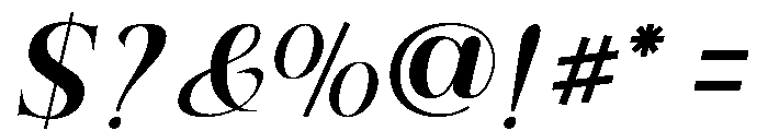 RefhizaItalic-Black Font OTHER CHARS