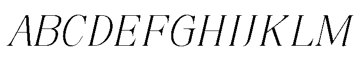 RefhizaItalic-ExtraLight Font UPPERCASE