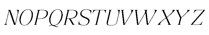 RefhizaItalic-ExtraLight Font UPPERCASE