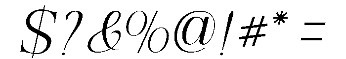 RefhizaItalic-Light Font OTHER CHARS