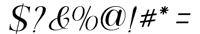 RefhizaItalic-Medium Font OTHER CHARS