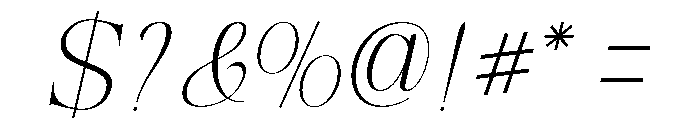 RefhizaItalic-Thin Font OTHER CHARS
