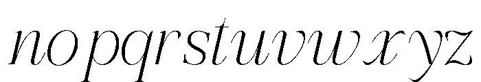 RefhizaItalic-Thin Font LOWERCASE